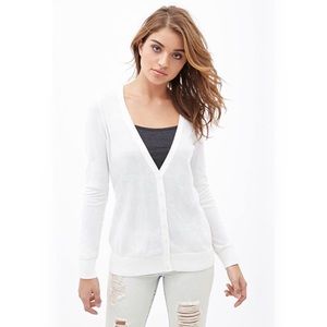 Forever 21 Classic V-Neck Cardigan
